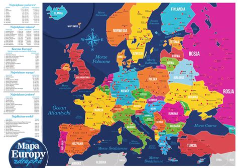 Szybkie wyznaczanie trasy przejazdu po europie. Mapa Europy zdrapka PRODUKT POLSKI EUROPA 8432454038 ...