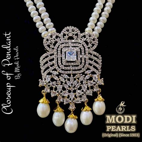 2 Row Pearl Necklace Set W Modi Pearls