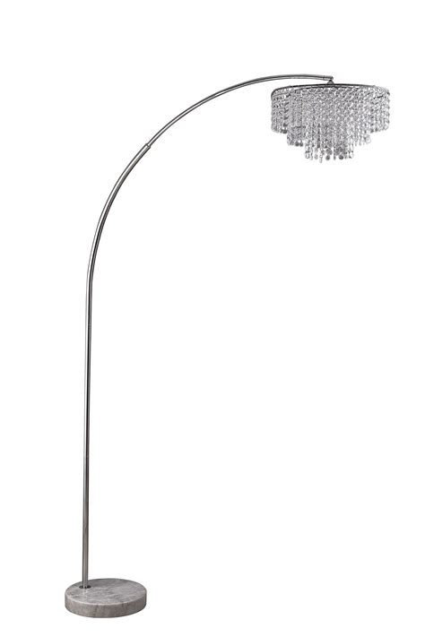 #9 sawicki 60 arched floor lamp. 86″ in 2 TIER CLOS GLAM SILVER ARCH FLOOR LAMP ON MARBLE