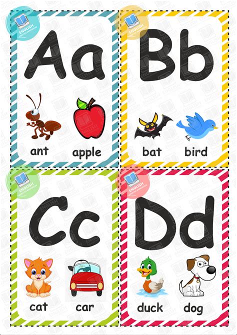 Alphabet Flashcards English Created Resources