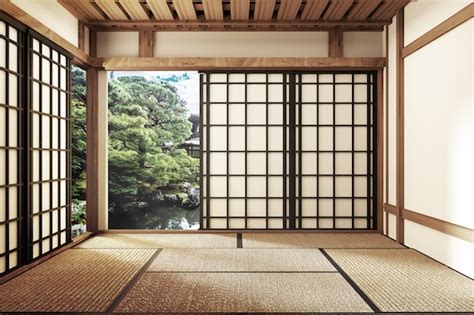 Premium Photo Minimal Design With Tatami Mat Floor And Japanese