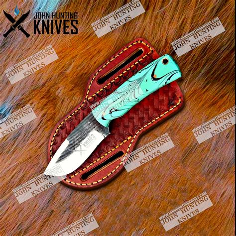 Custom Handmade Cowboy Knife Resin Handle And 440c Steel Blade John