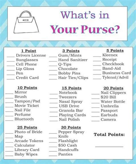 Custom What S In Your Purse List Game Digital Etsy Whats In Your Purse Easy Fundraisers Purses