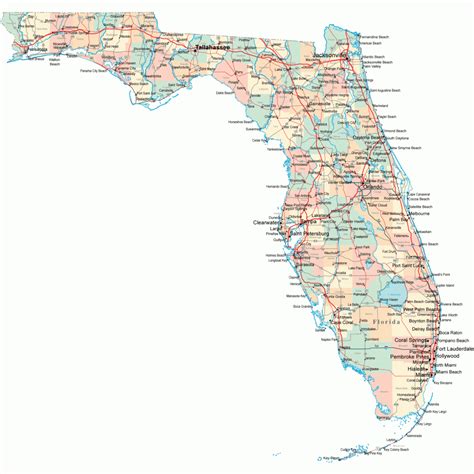 Free Map Of Florida Cities Printable Maps