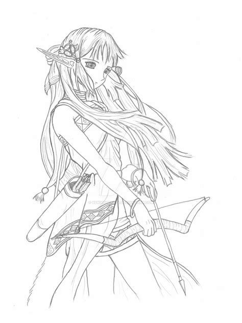 Coloring Pages Of Anime Elf 176 Best Quality File