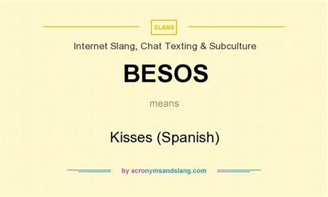 What Does Besos Mean Definition Of Besos Besos Stands