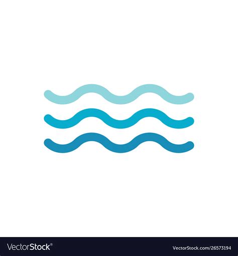 Water Wave Icon Royalty Free Vector Image Vectorstock