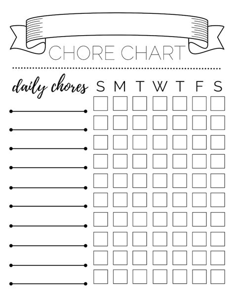 Daily And Weekly Chore Chart Chore Chart Kids Chore Chart Printable