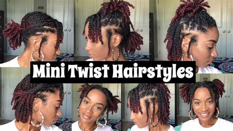 7 Quick Mini Twist Hairstyles Natural Hair Youtube