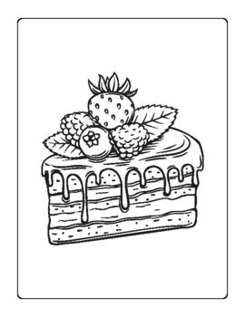 Food Coloring Pages Desserts By Heidelbymark Tpt