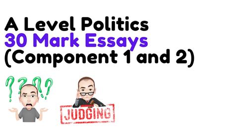 A Level Politics 30 Mark Essays Component 1 And 2 Youtube