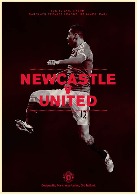Match poster. Newcastle United v Manchester United, 12 January 2016