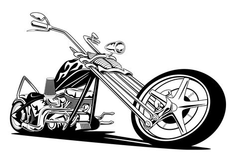 Chopper Motorcycle Silhouette Svg Png Dxf Cut File Design Vector Biker