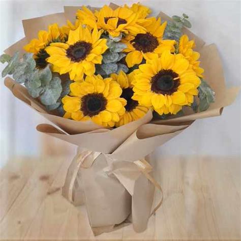 Sunflower Bouquet Get Well Soon Flowers Delivery For Her