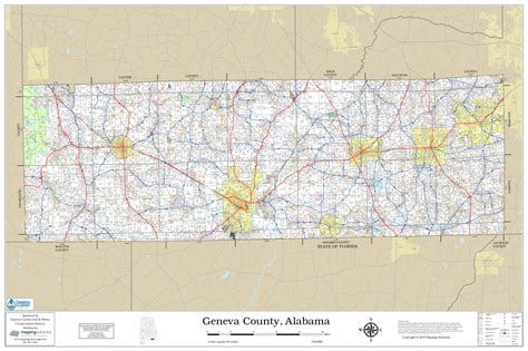 Geneva County Alabama 2019 Wall Map Mapping Solutions