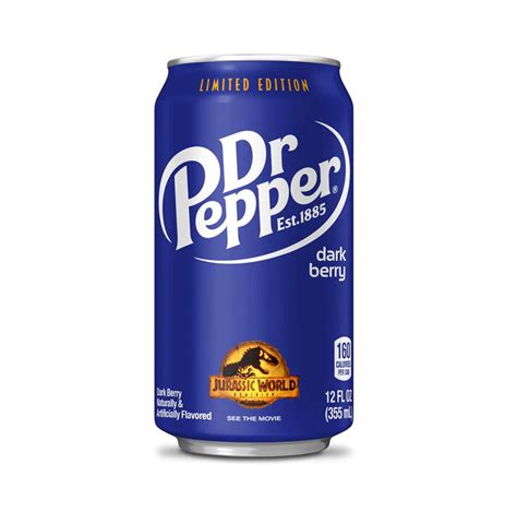 Dr Pepper Limited Edition Jurassic Park Dark Berry 355ml Sugar Box