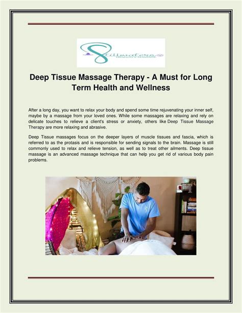 Ppt Deep Tissue Massage Therapy A Must For Long Term Health And Wellness Powerpoint