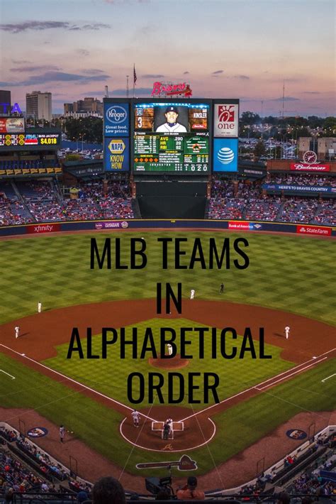 Mlb Teams List Alphabetical Order