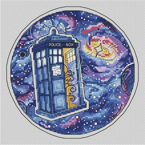 Choosing colors for hand embroidery. TARDIS Cross Stitch Pattern, code AO-122 Alisa Okneas ...