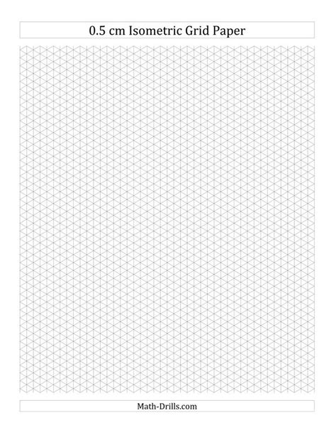 The 05 Cm Isometric Grid Paper Portrait A Math Worksheet From The