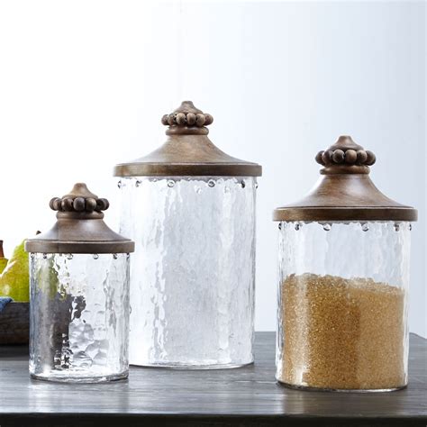 Beaded Glass Kitchen Canister Set