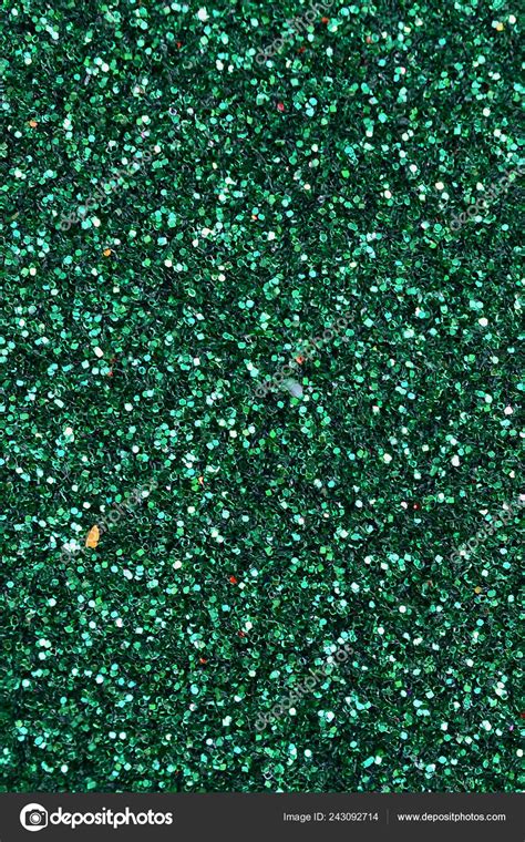 Emerald Green Glitter Background