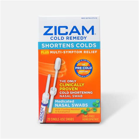 Zicam Cold Remedy Nasal Swabs 20 Ct