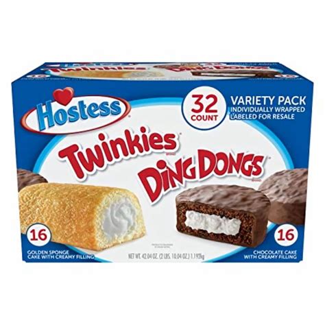 hostess twinkie and ding dong variety pack 32 ct 16 of each 2 62 pound pack of 1 ralphs