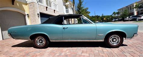 1966 Pontiac Gto 242 Vin Real Reef Turquoise Convertible For Sale
