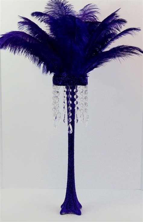 Fabulous Tall Purple Feather Diy Centerpiece In 5 Easy Steps Masquerade