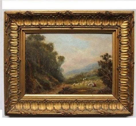 Kag0014 2 英国アンティーク油絵 風景画 19th Century English Landscape With Sheep And