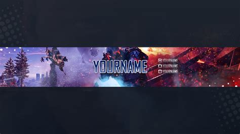 Youtube Channel Art Template Gaming