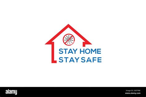 Stay At Home Stay Safe Vector Icon Self Isolation Logo Design Vector