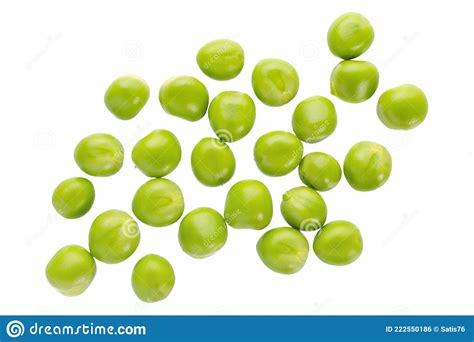 Fresh Green Peas Isolated On White Background Top View Fresh Pea