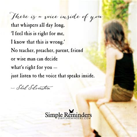 There is a voice inside of you starts out the poem and immediately makes it personal. Jenni & Bryant are creating Simple Reminders for Inspired ...