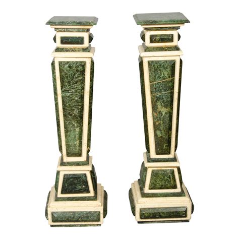 Renaissance Style Marble Pedestals A Pair Chairish