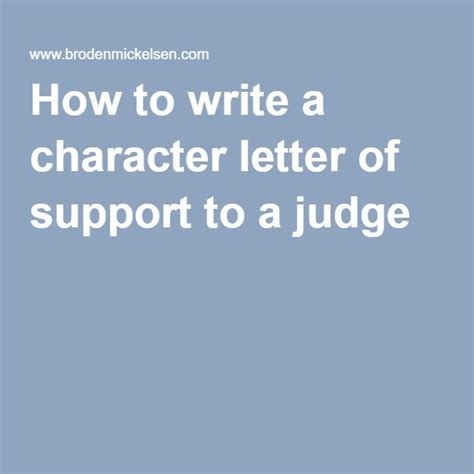 It is a criminal offense to mislead the court. How to write a character letter of support to a judge | Character letters, Letter to judge, Writing