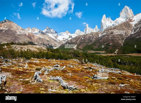 Fitz Roy Mountain Range Andes In Patagonia Argentina Stock Photo Alamy