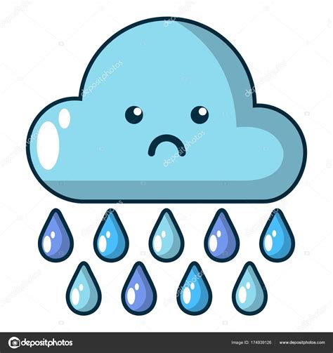 Check spelling or type a new query. Icono de lluvia, estilo de dibujos animados — Vector de ...