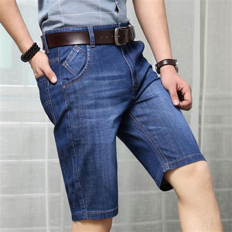 High Quality Mens Jeans Shorts Plus Size 30~42 Stretch Thin Denim Jeans Short For Men Summer