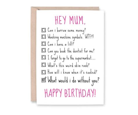 Mum Birthday Card Mum Joke Card Best Mum Ever Card Etsy Uk