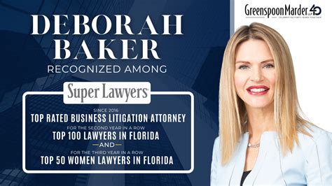 Greenspoon Marder Partner Deborah Baker Recognized Among 2021 Florida