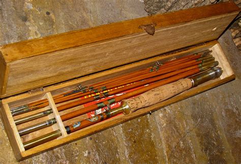Vintage Bamboo Fly Fishing Rod Wooden Box Case Travel Pack Etsy