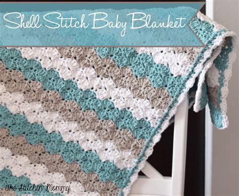 Pdf Crochet Pattern Shell Stitch Baby Blanket Etsy
