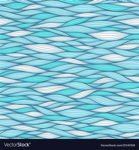 Abstract Wavy Lines Seamless Patterns Set Floral Vector Image