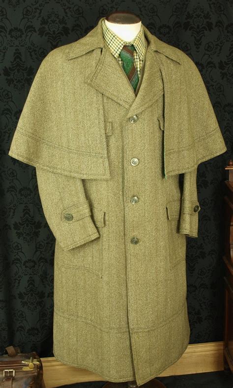 Solda Superb Rare Mens Vintage Tweed Ulster Inverness Cape Coat
