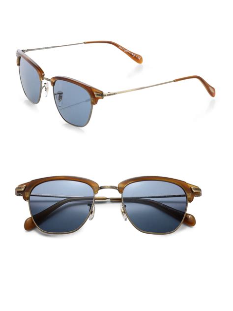 Oliver Peoples Banks Sunglasses In Light Brown Brown For Men Lyst