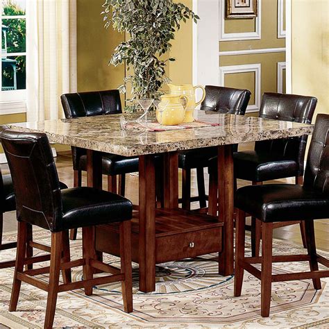 kitchen dining tables sets Dining table granite room marble chairs cristo leather furniture bench tables chair sets homelegance kitchen counter elegant beautiful el homesfeed