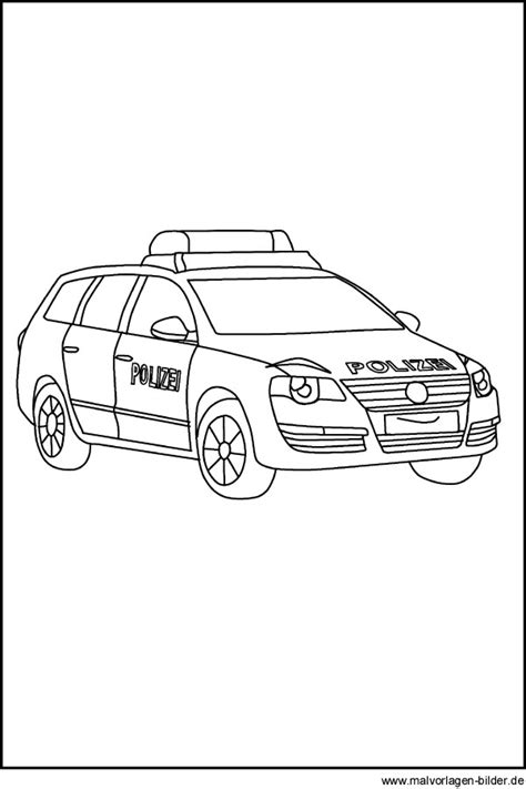 Polizeiauto Gratis Ausmalbilder Und Malvorlagen