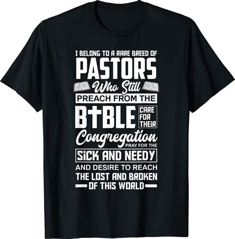 I Belong To A Rare Breed Of Pastors Minister Clergy Pastor T Shirt